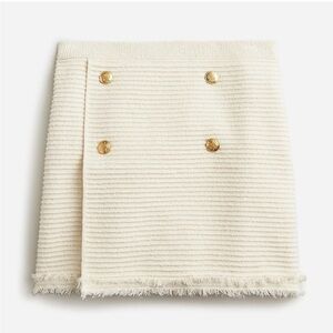BRAND NEW JCrew Faux-wrap sweater-skirt in fine bouclé - Size Medium